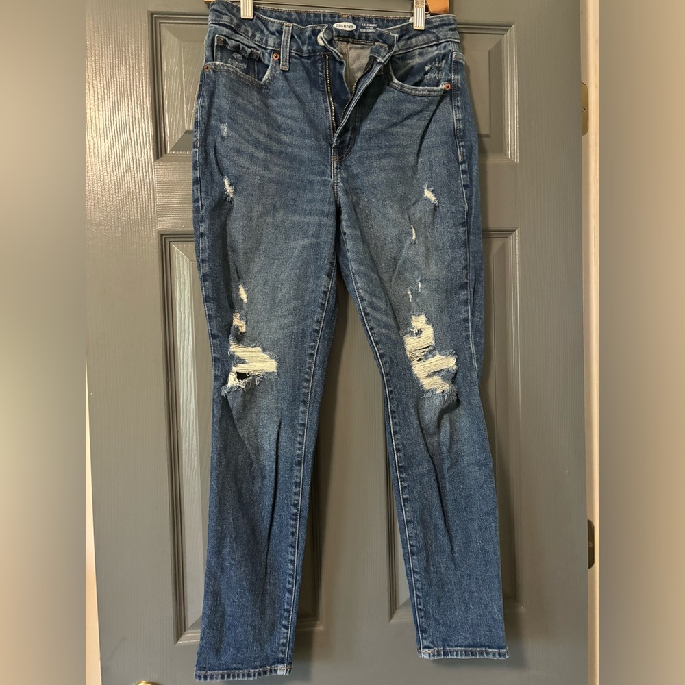 Old Navy O.G Straight high waist ripped jeans size‎ 4